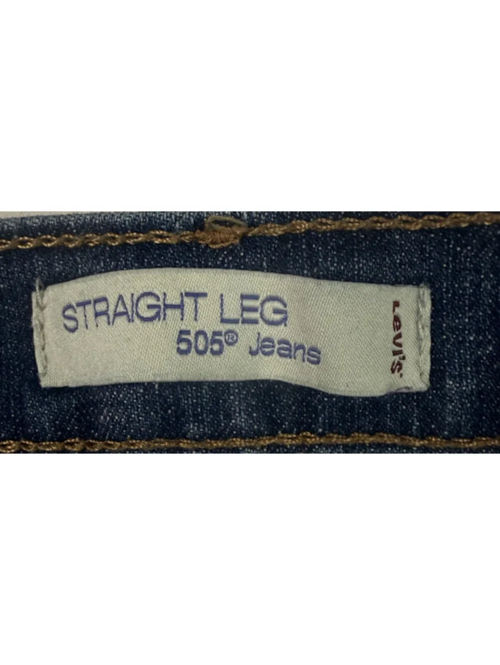 Levis 505 Womens Jeans Straight Leg Size 14 S Short Blue